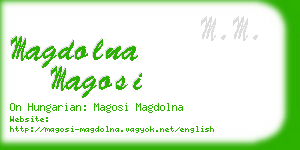magdolna magosi business card